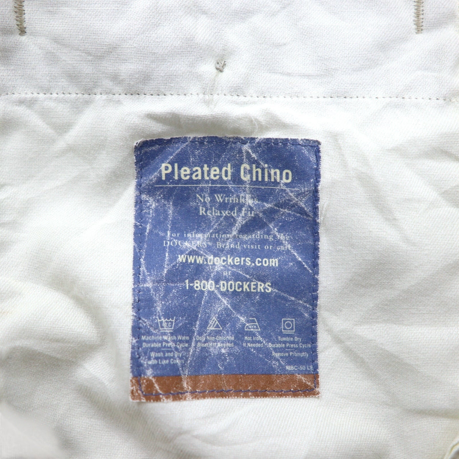 DOCKERS (Levi's) pantaloni chino a pieghe larghi anni 2000 taglia L beige cotone