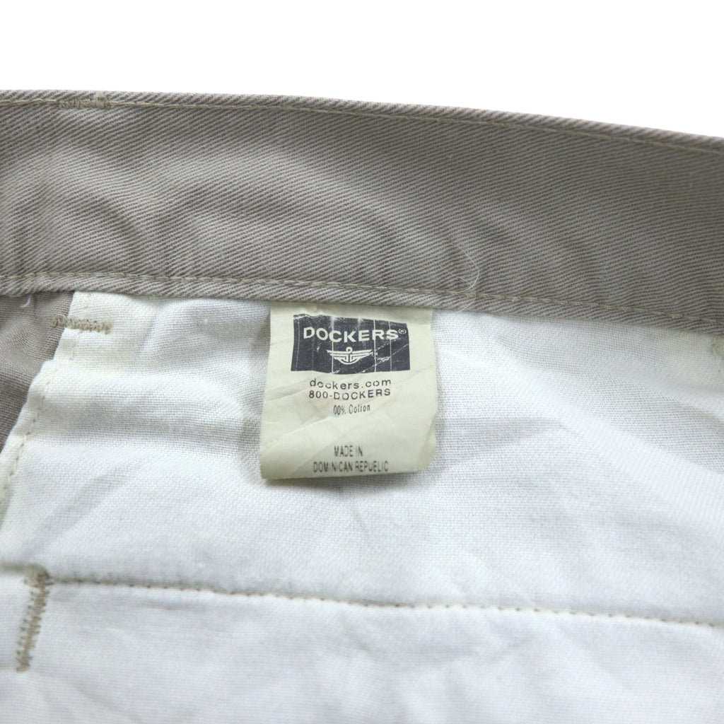 DOCKERS (Levi's) pantaloni chino a pieghe larghi anni 2000 taglia L beige cotone