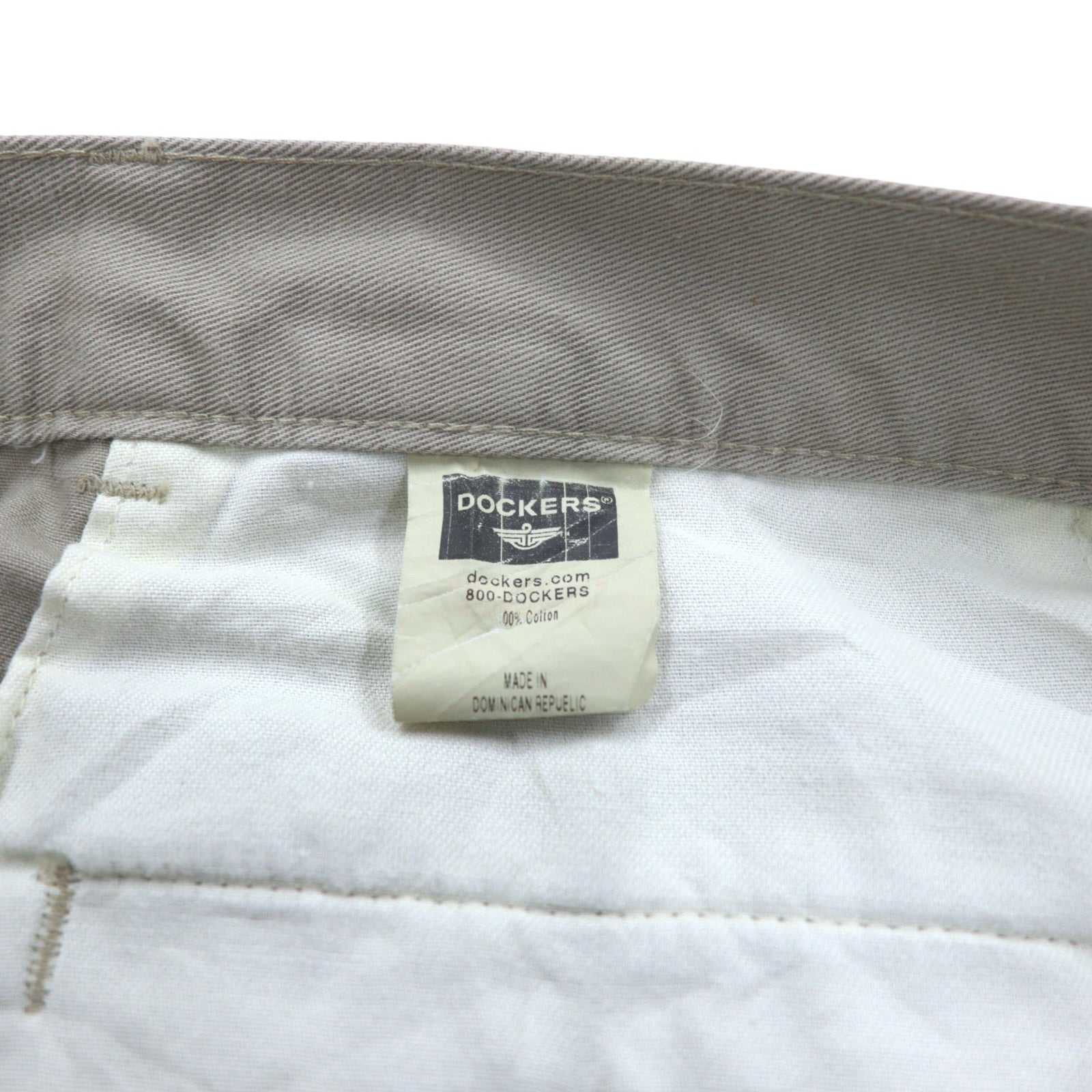DOCKERS (Levi's) pantaloni chino a pieghe larghi anni 2000 taglia L beige cotone