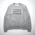Champion リバースウィーブ REVERSE WEAVE スウェット XL プリント 青単タグ 復刻 THOMAS DANCE STUDIO