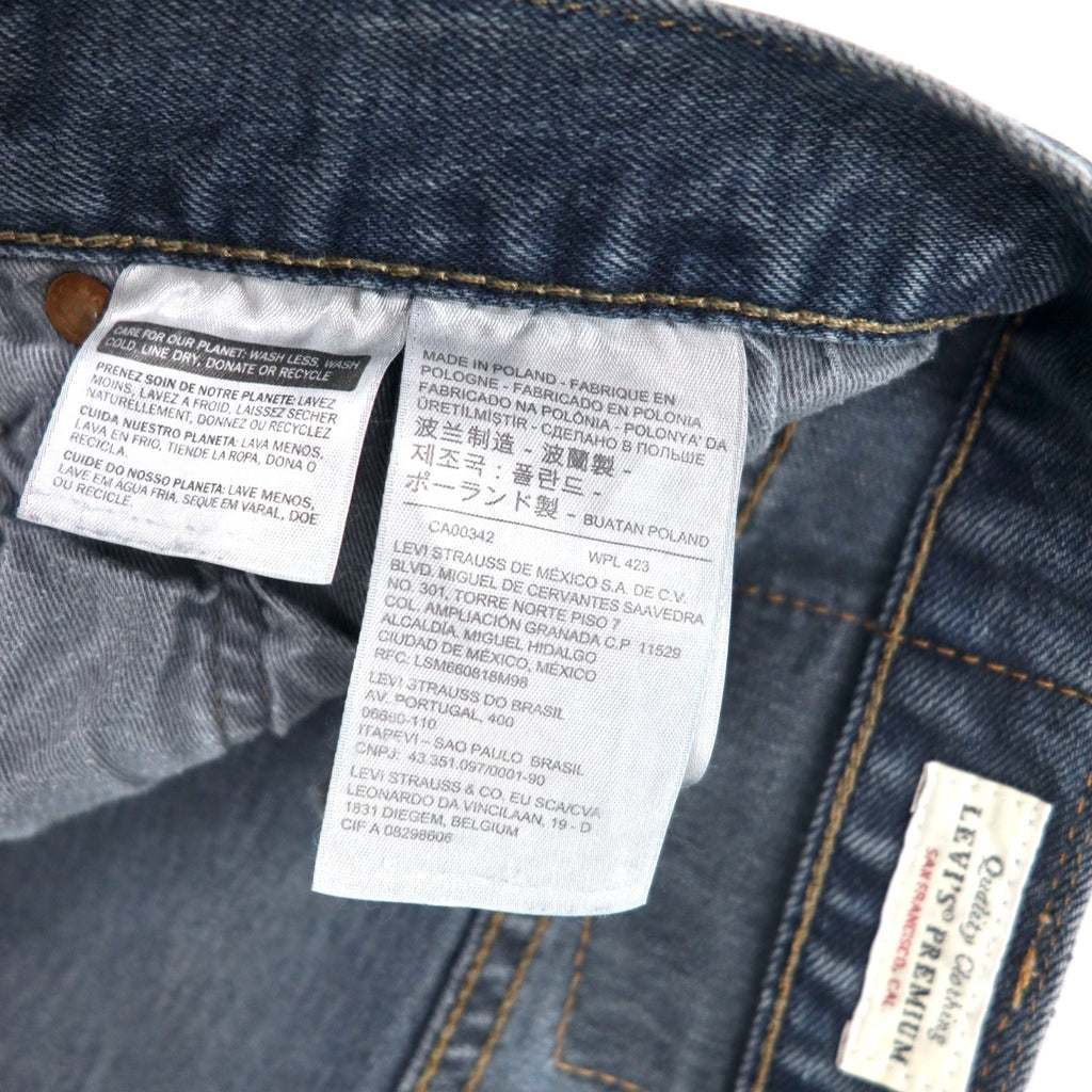 Levi's Premium Big E 501 jeans, taglia 36, grigio, cotone, chiusura a bottoni, etichetta in pelle, 501-3140, Made in Poland