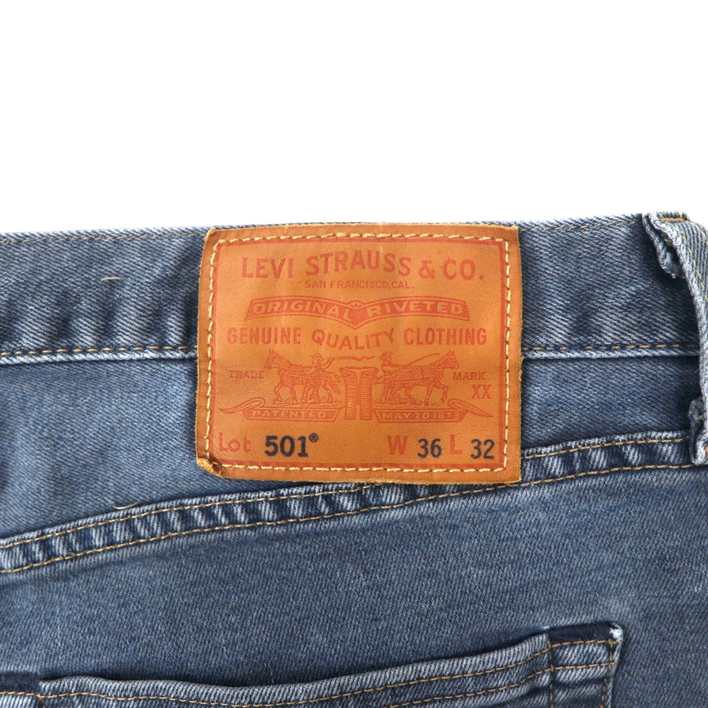 Levi's Premium Big E 501 jeans, taglia 36, grigio, cotone, chiusura a bottoni, etichetta in pelle, 501-3140, Made in Poland