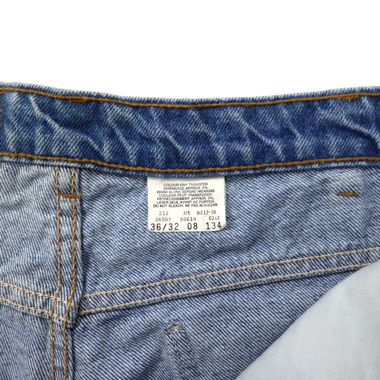 Levi's Made in Canada Euro Levis 619 Orange Tab Jeans 36 Blue Cotton 50619-0212