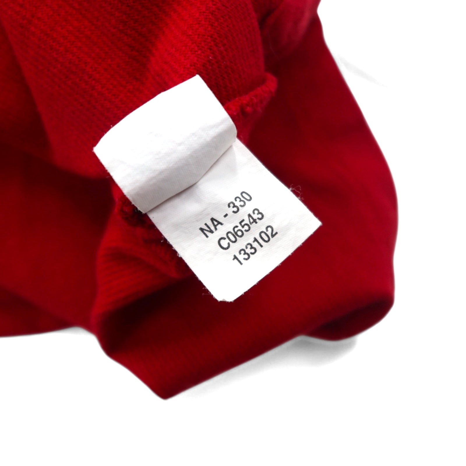 CHAPS RALPH LAUREN anni '90 T-shirt a manica lunga L rossa con logo ricamato