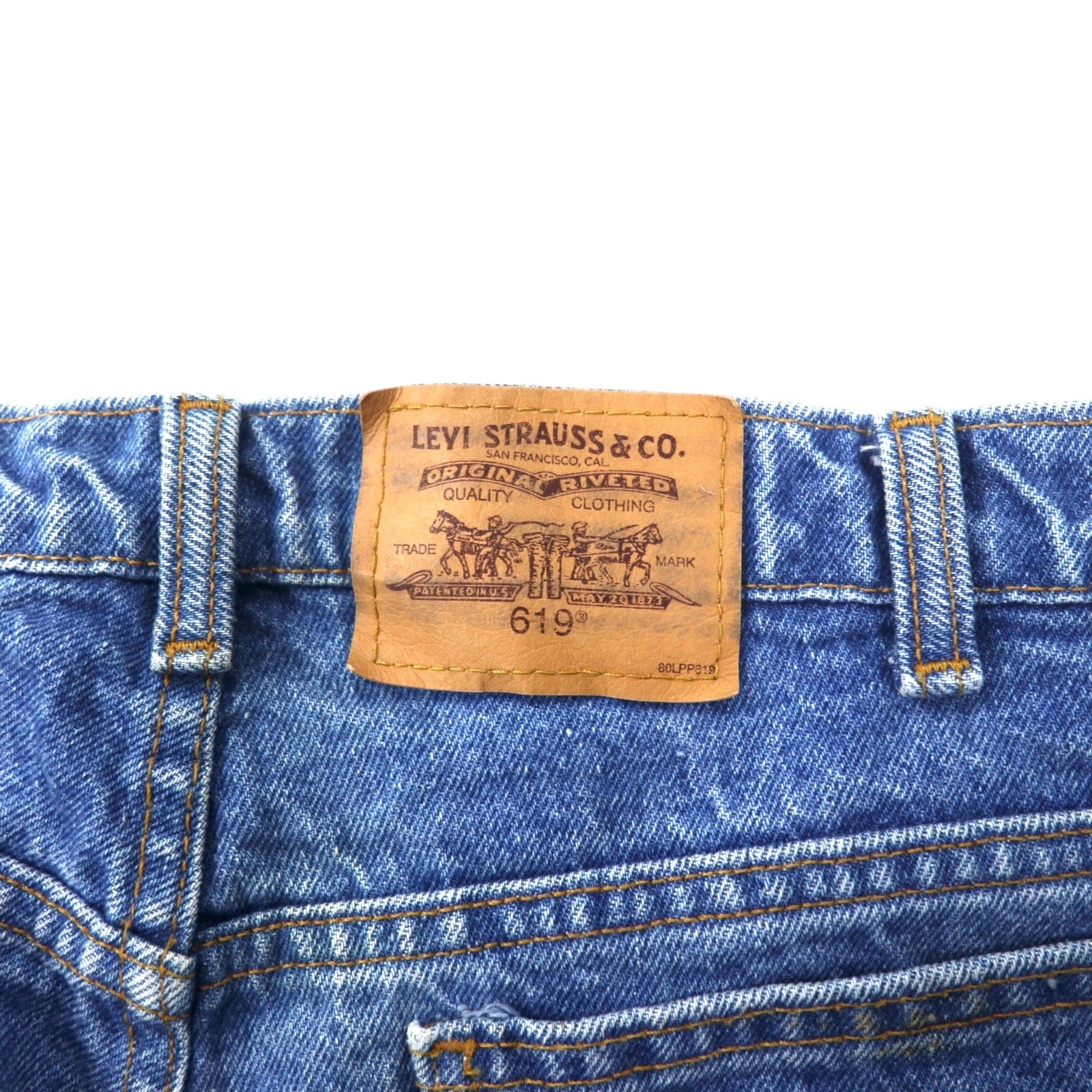 Levi's Made in Canada Euro Levis 619 Orange Tab Jeans 36 Blue Cotton 50619-0212