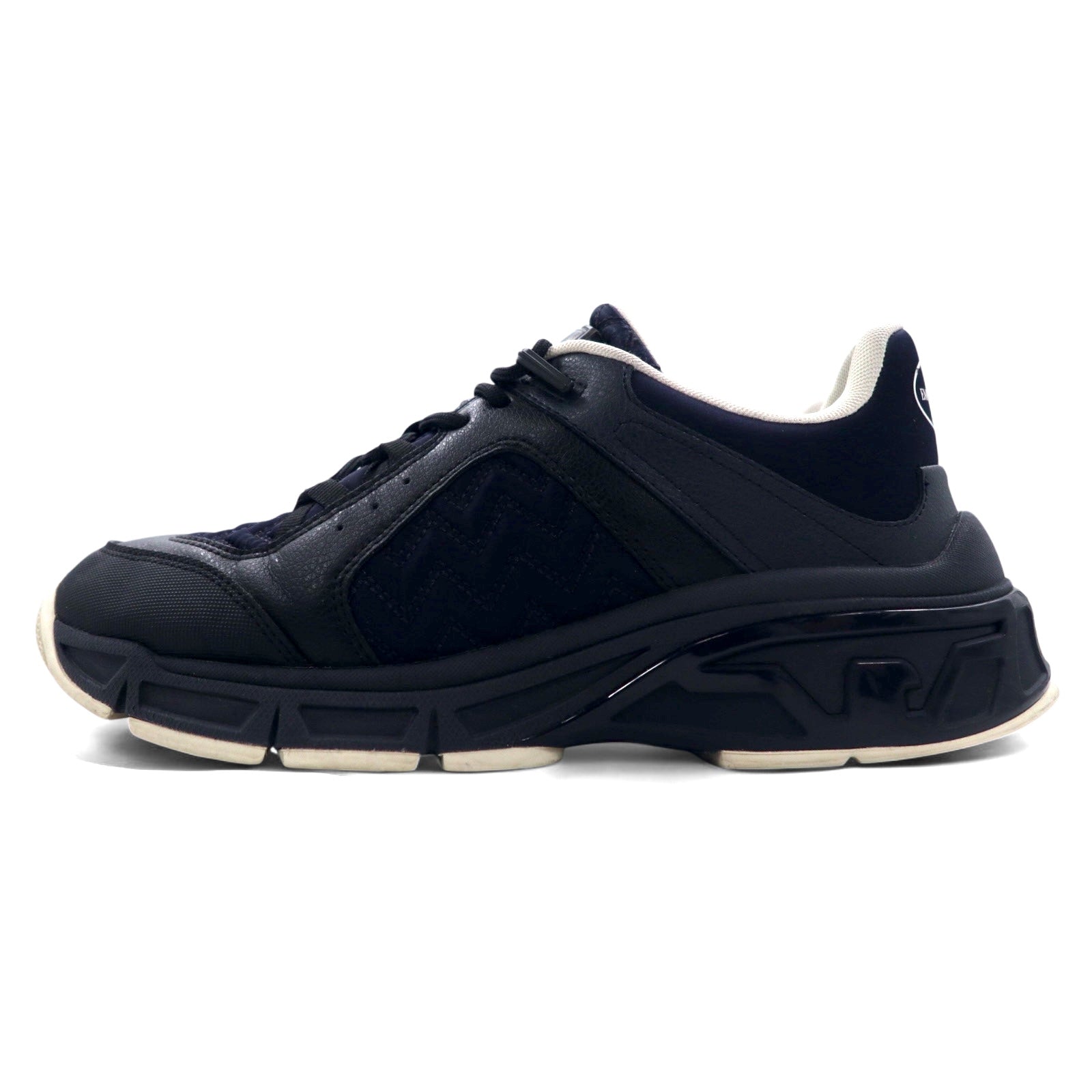 EMPORIO ARMANI Sneakers 26cm Nero Nylon Pelle X4X647 XN945