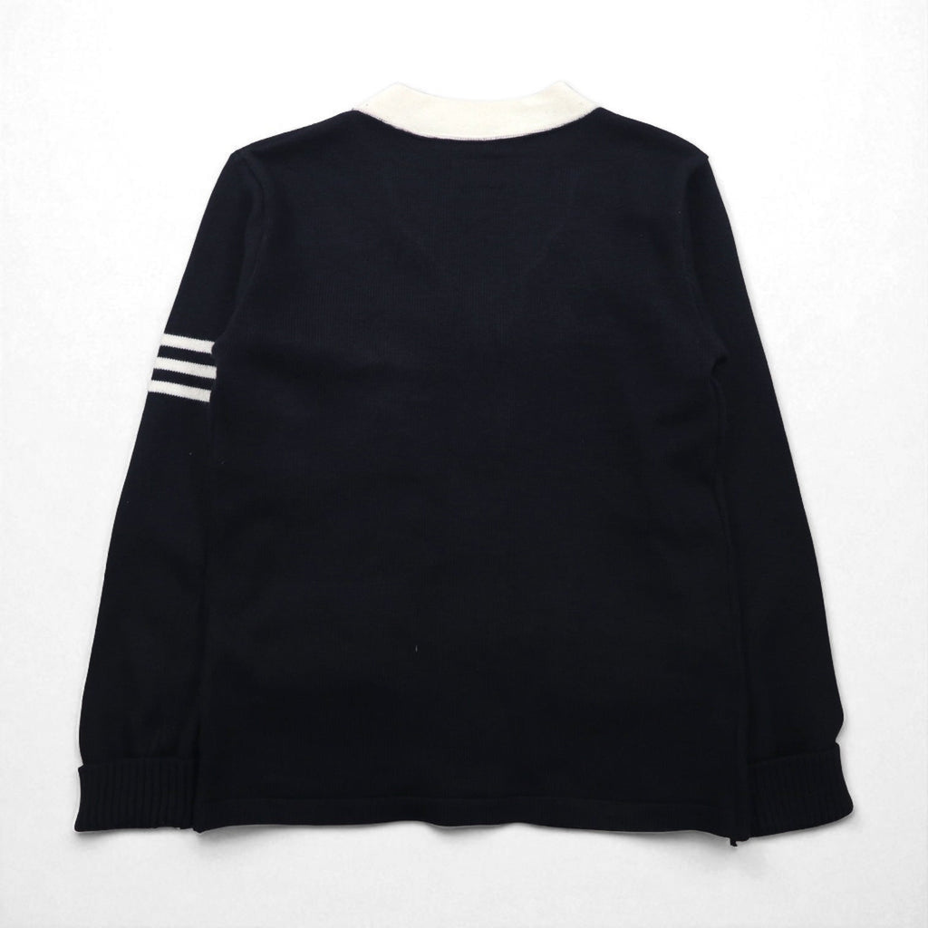 Vintage Letterman Cardigan NEFF レタード カーディガン M ブラック ワッペン パッチポケット