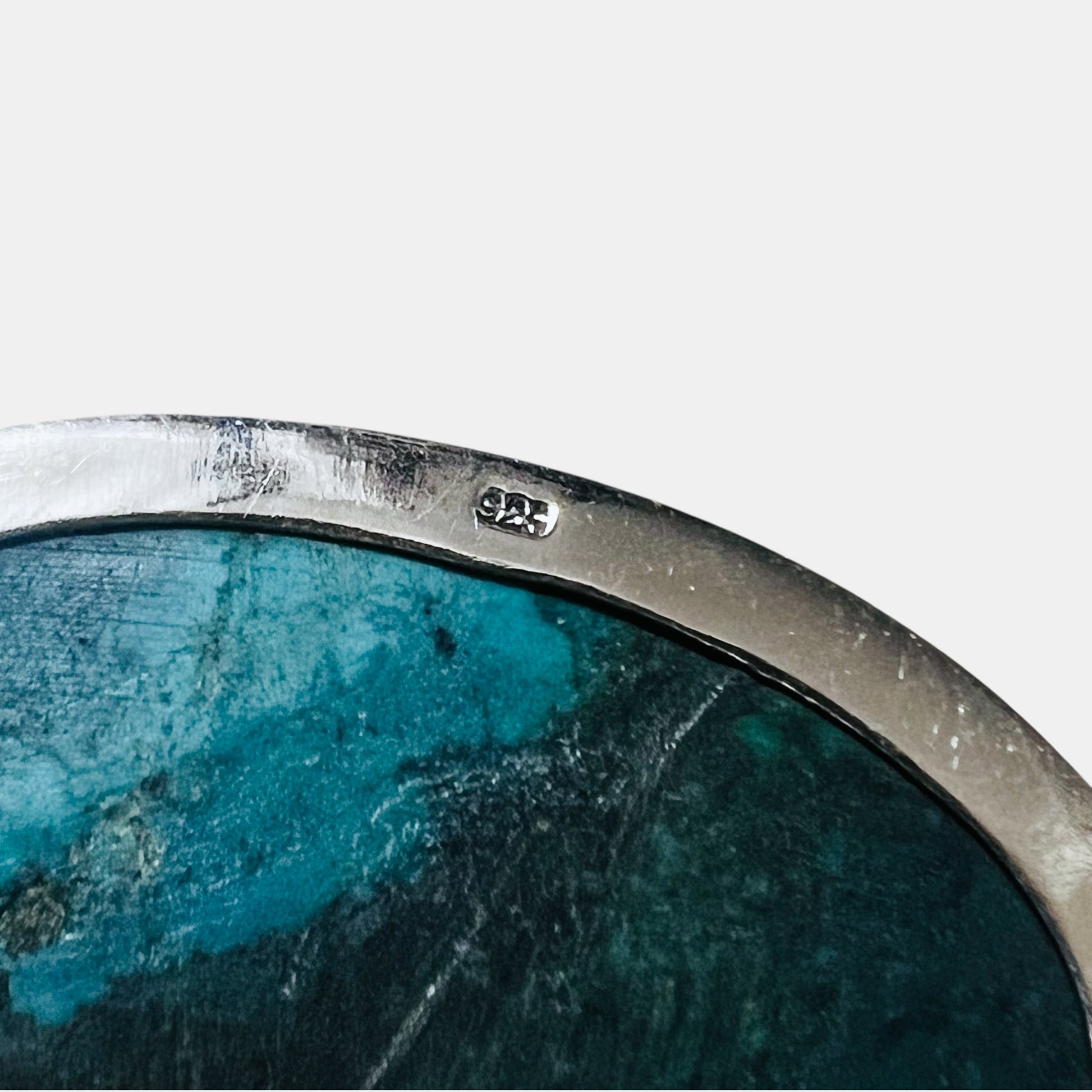 Sterling Silver 925 Turquoise Necklace ターコイズ ホピチェーン ネックレス チョーカー 天然石 ペンダント オーバル カボション ラージ