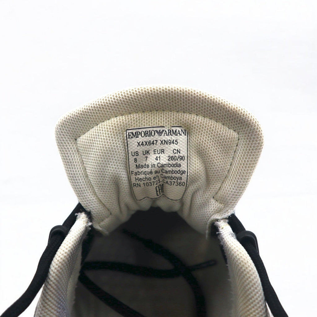 EMPORIO ARMANI Sneakers 26cm Nero Nylon Pelle X4X647 XN945