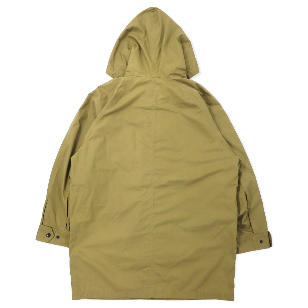 Burberrys cappotto con cappuccio, Made in England, vintage, taglia L, beige, in cotone e poliestere, con logo ricamato, fodera Nova Check
