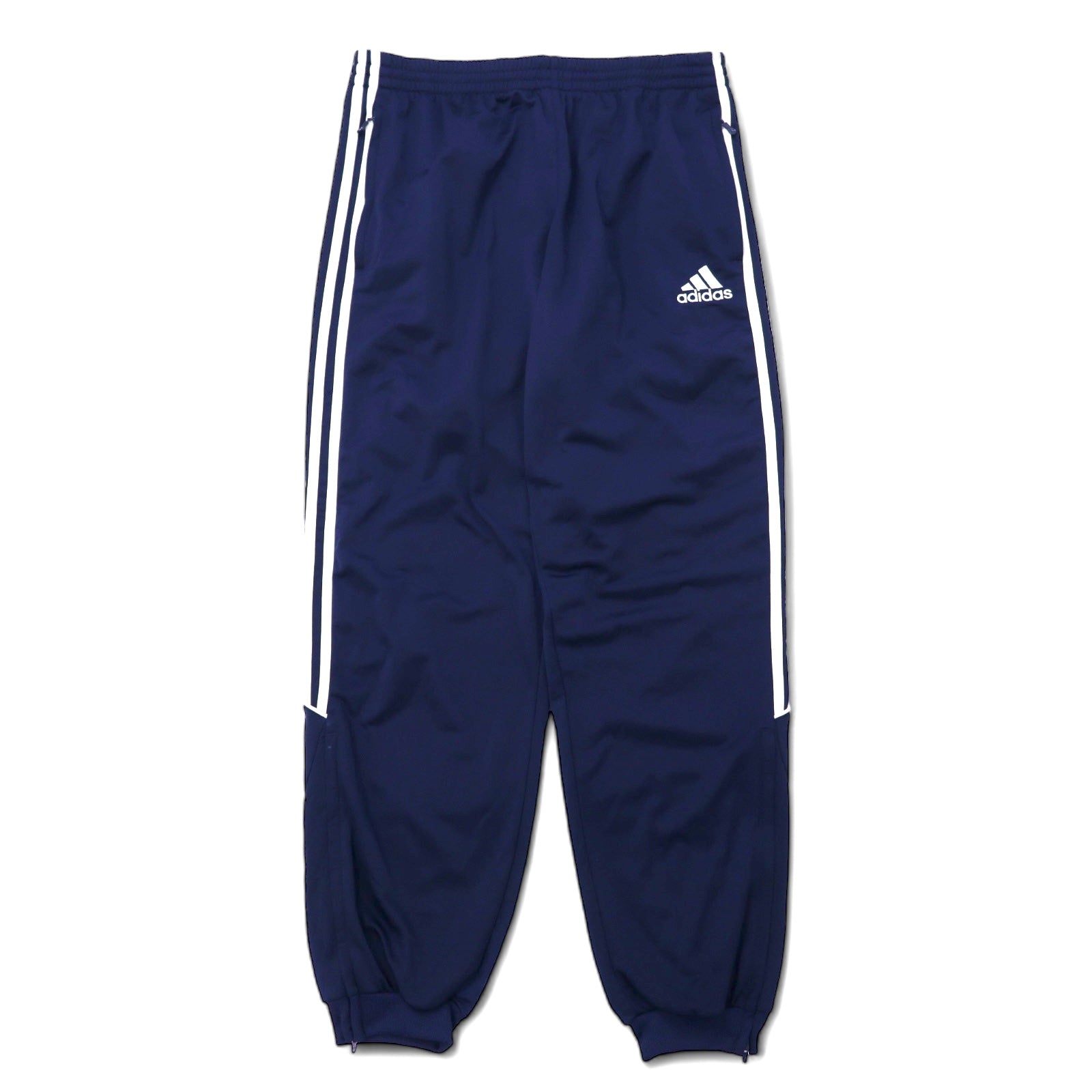 adidas Pantaloni della tuta 3 strisce, taglia XO, blu navy, poliestere