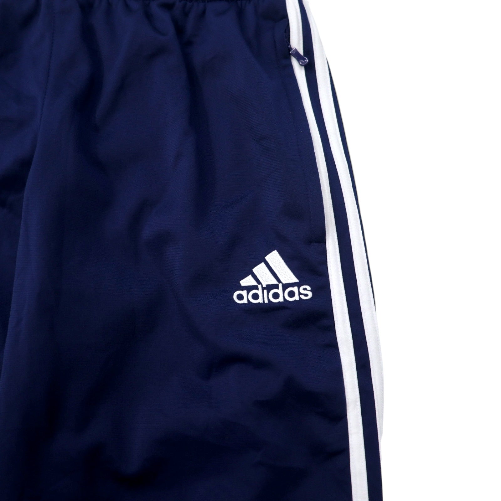 adidas Pantaloni della tuta 3 strisce, taglia XO, blu navy, poliestere