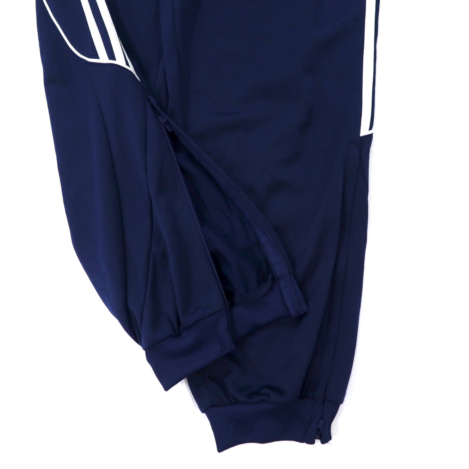 adidas Pantaloni della tuta 3 strisce, taglia XO, blu navy, poliestere