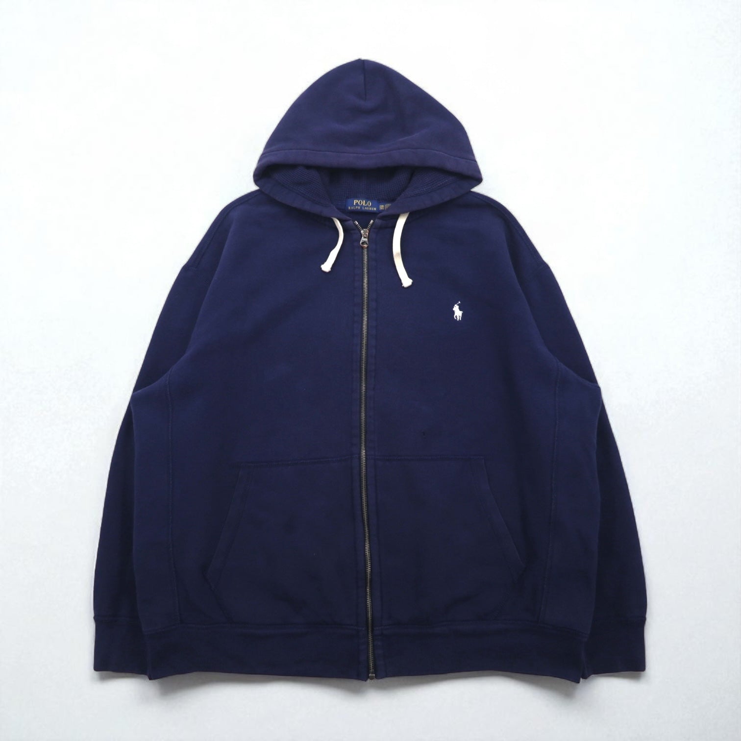 Polo Ralph Lauren Reverse Weave Felpa con cappuccio full zip 2XL Blu navy Ricamo pony piccolo