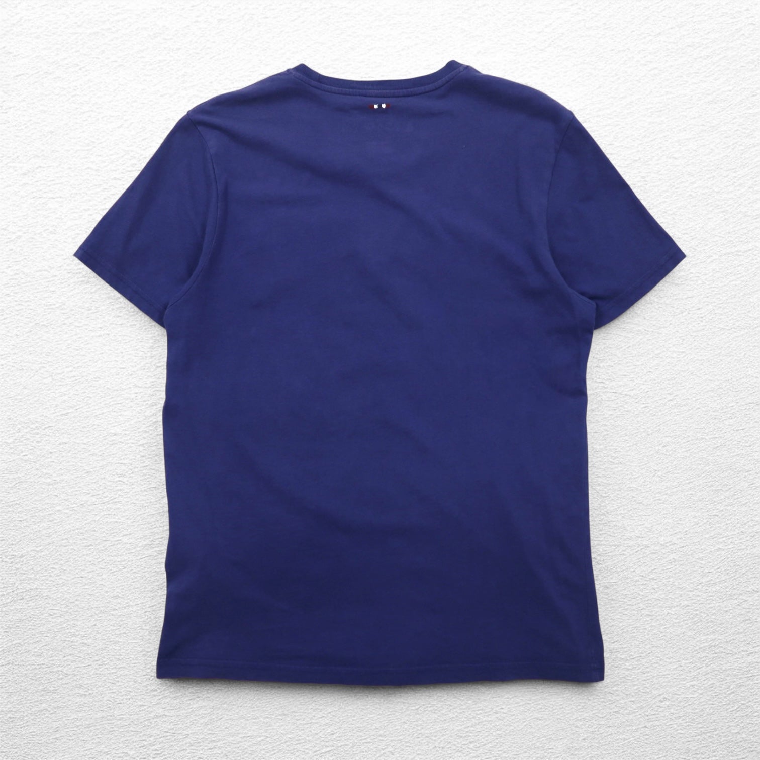NAPAPIJRI プリント Tシャツ M ネイビー コットン トルコ製