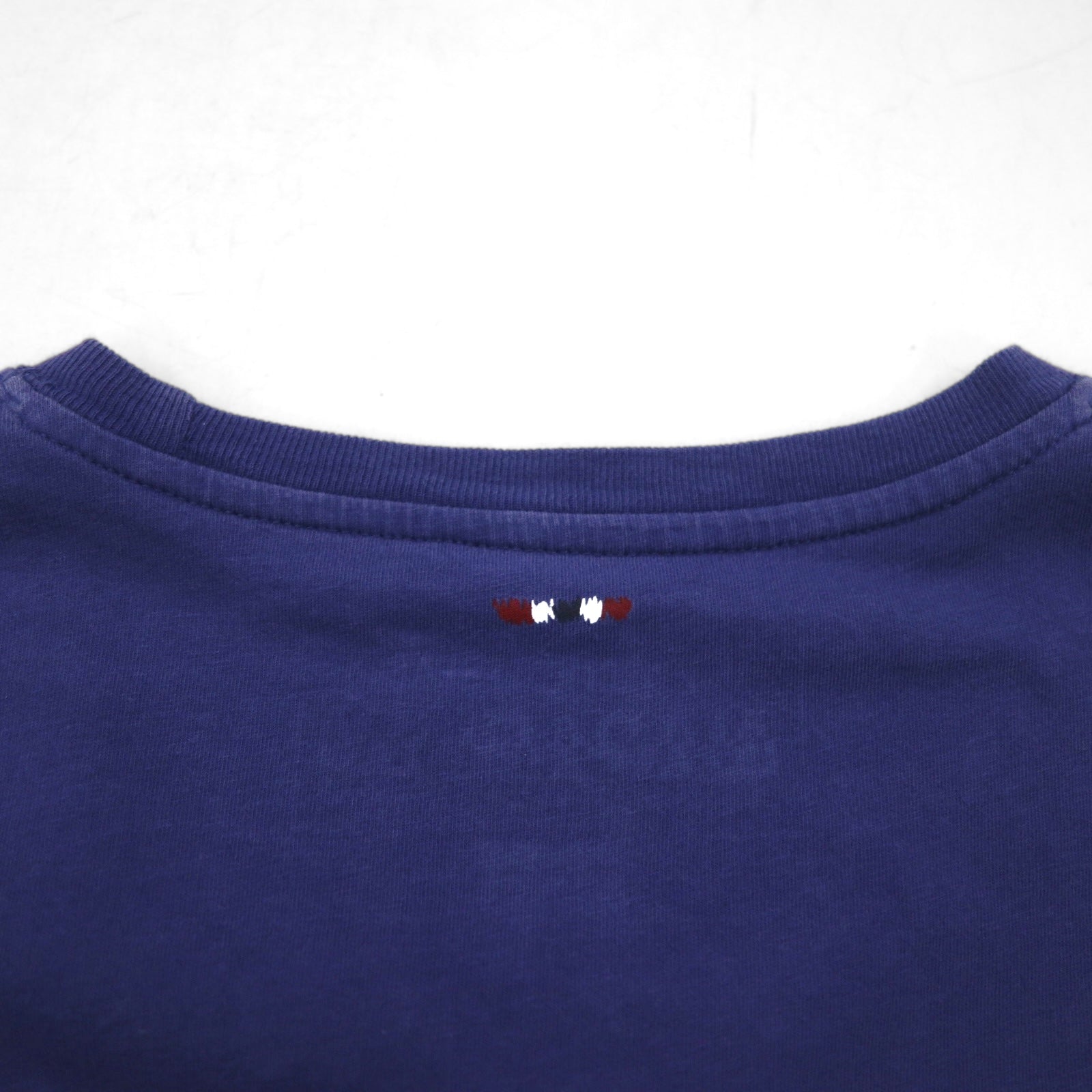 NAPAPIJRI プリント Tシャツ M ネイビー コットン トルコ製