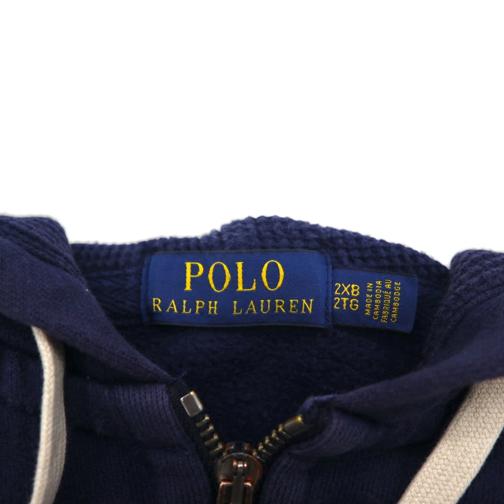 Polo Ralph Lauren Reverse Weave Felpa con cappuccio full zip 2XL Blu navy Ricamo pony piccolo