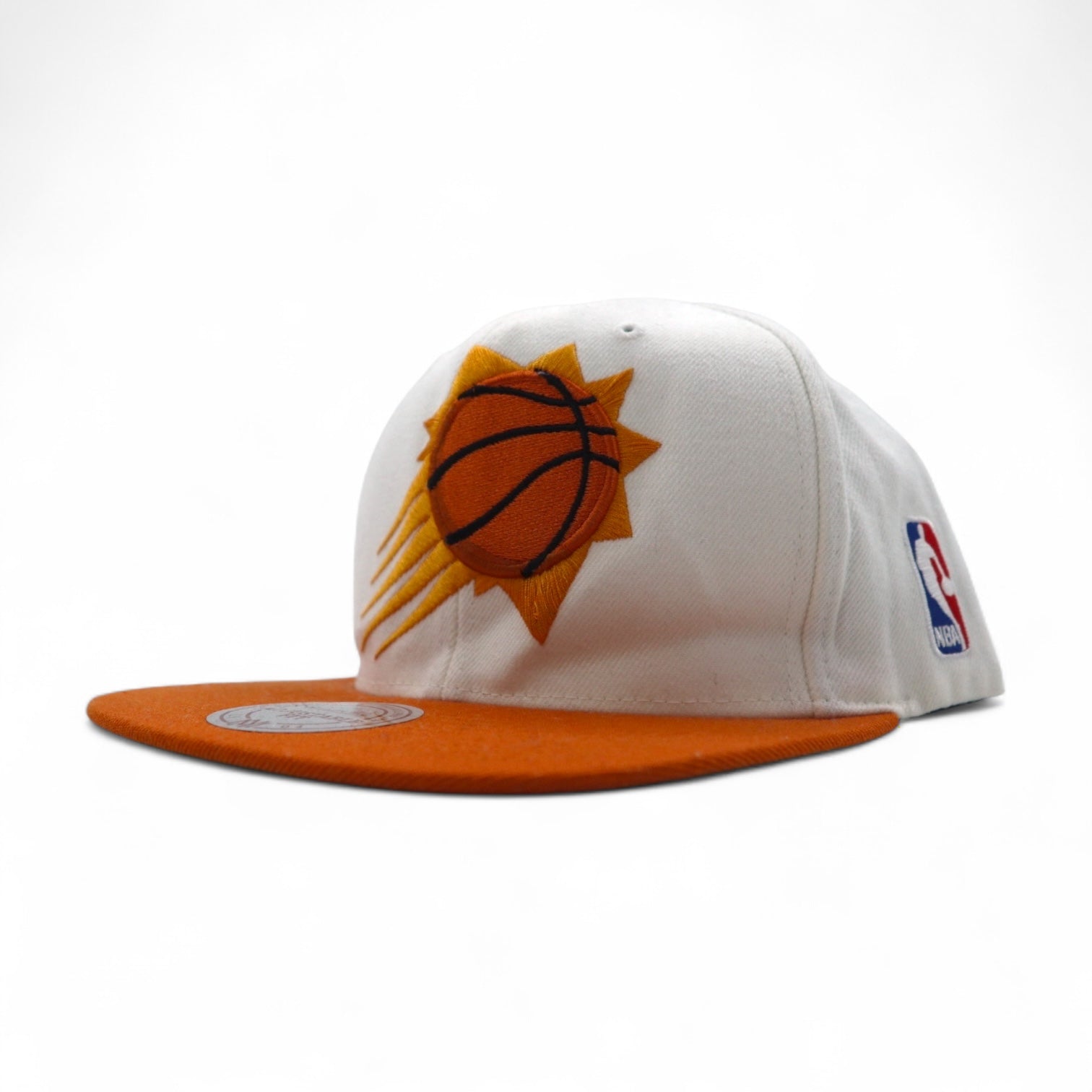 mitchell & ness Cappellino snapback baseball bicolore taglia unica regolabile bianco arancione NBA Phenix Suns