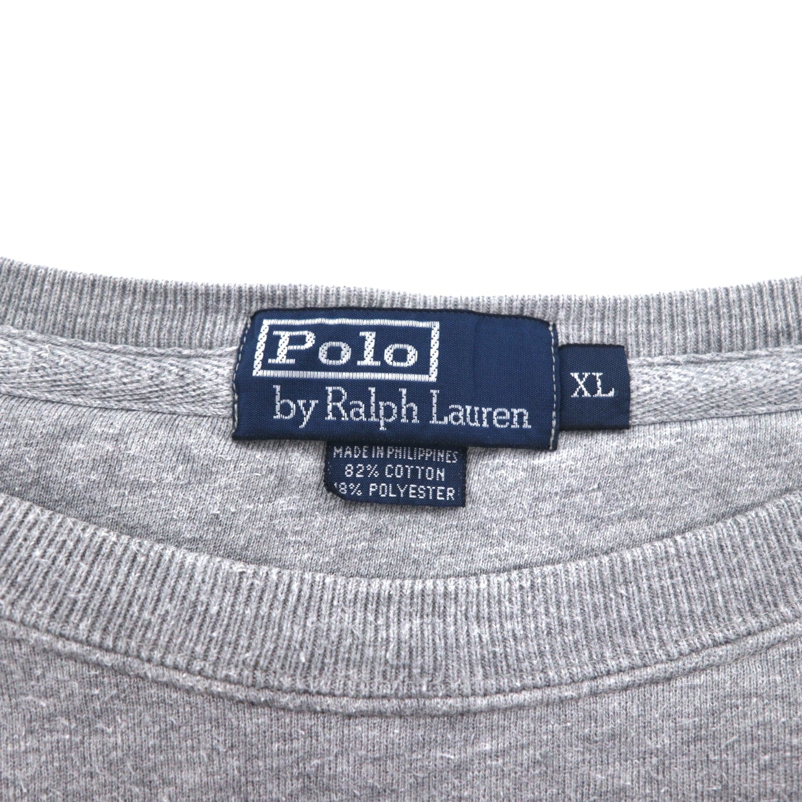Polo by Ralph Lauren 90年代 クルーネック スウェット XL グレー スモールポニー刺繍