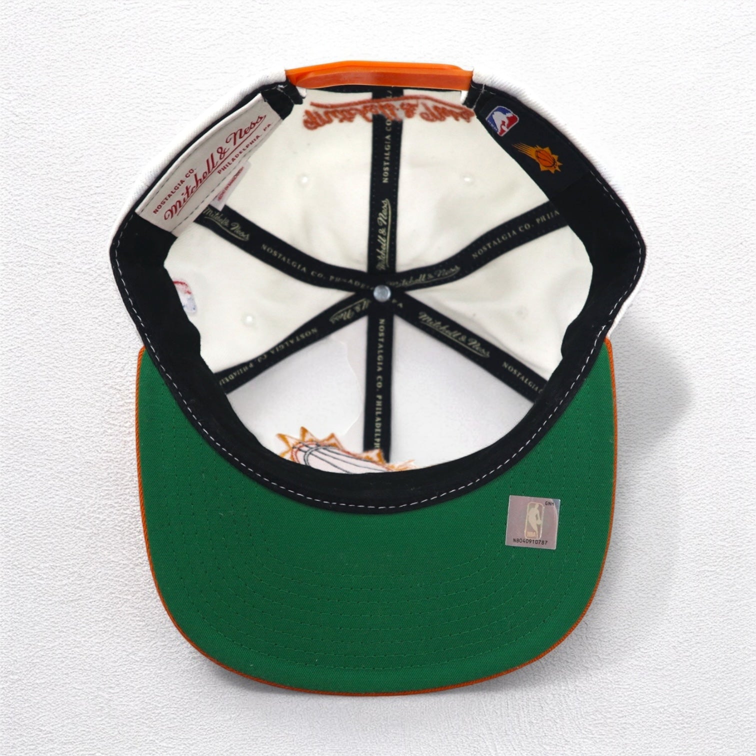mitchell & ness Cappellino snapback baseball bicolore taglia unica regolabile bianco arancione NBA Phenix Suns