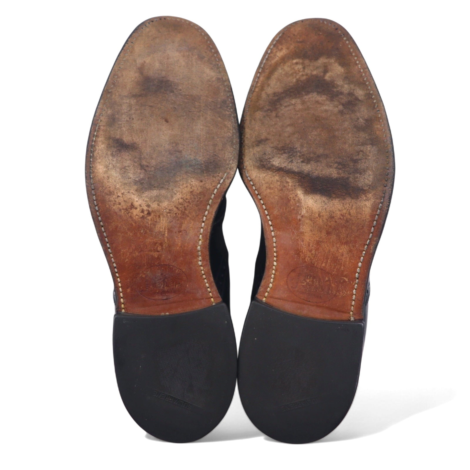 J&M (JOHNSTON & MURPHY) Made in USA Anni '70 Saddle Shoes 28,5 cm Nere Pelle Aristocraft 23741