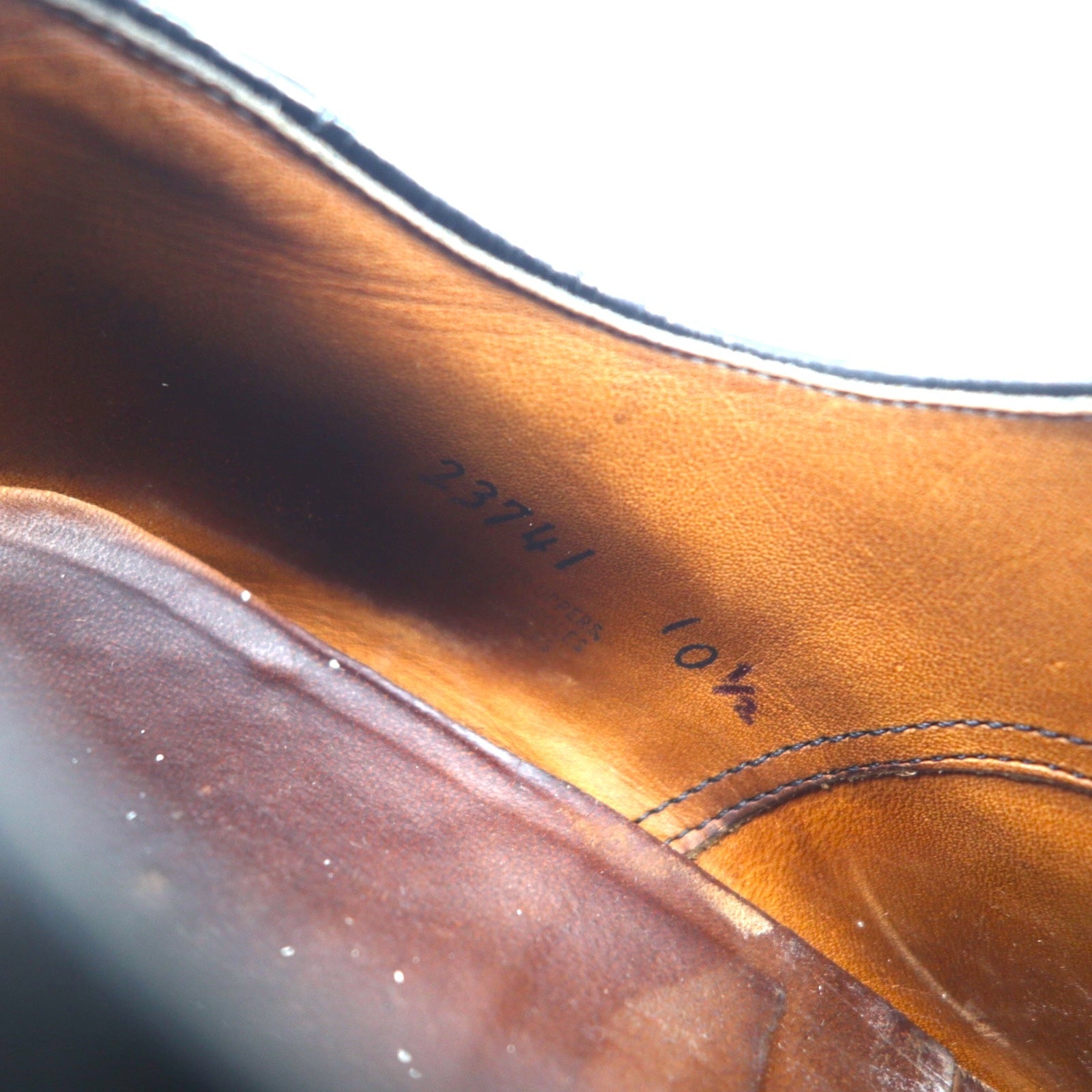 J&M (JOHNSTON & MURPHY) Made in USA Anni '70 Saddle Shoes 28,5 cm Nere Pelle Aristocraft 23741