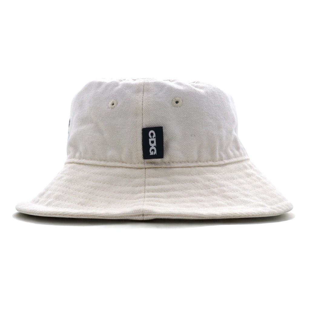 CDG ( COMME des GARCONS ) × STUSSY キャンバス バケットハット L/XL クリーム CDG CANVAS BUCKET HAT 332104