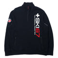 POLO RALPH LAUREN ハーフジップ スウェット XL ブラック コットン POLO DOWNHILL RACING SERIES