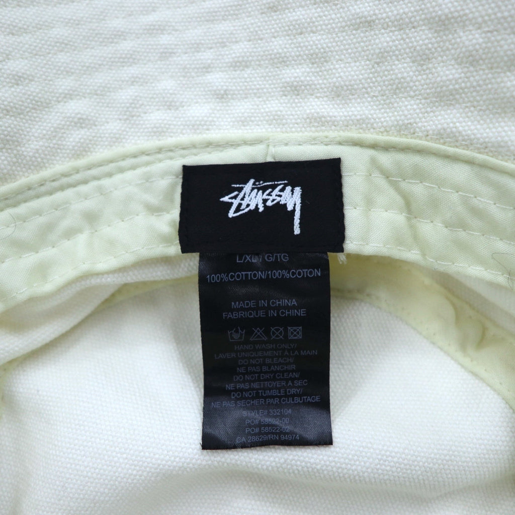 CDG ( COMME des GARCONS ) × STUSSY キャンバス バケットハット L/XL クリーム CDG CANVAS BUCKET HAT 332104