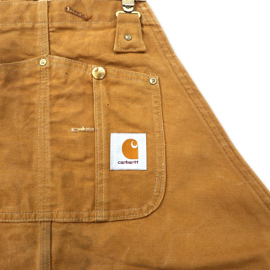 Carhartt USA 80s tuta salopette gamba larga anatra 44 beige cotone trapuntata internamente etichetta stella RUGGED FLEX RIGBY BIB OVERALLS 6FBQZ