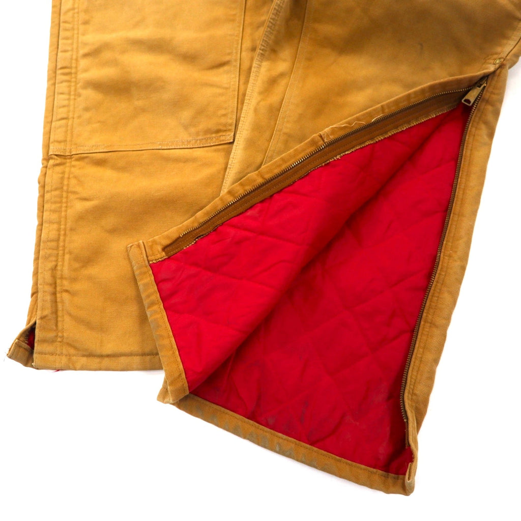 Carhartt USA 80s tuta salopette gamba larga anatra 44 beige cotone trapuntata internamente etichetta stella RUGGED FLEX RIGBY BIB OVERALLS 6FBQZ