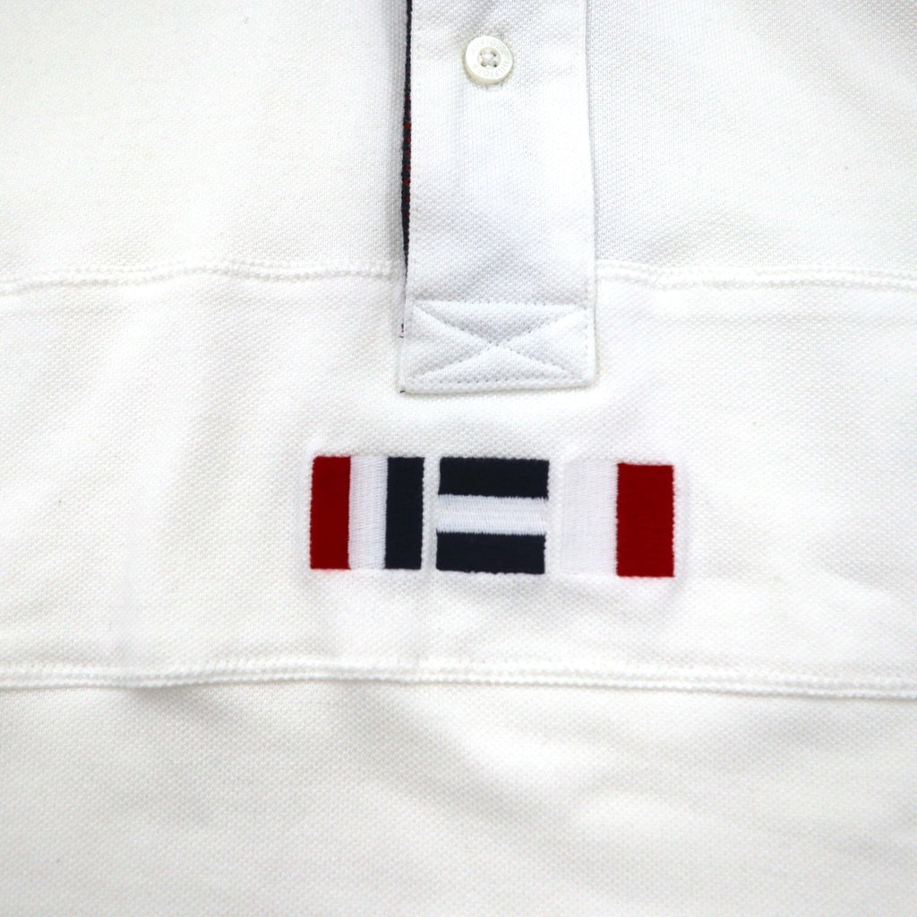 Polo TOMMY HILFIGER SAILING, taglia M, colore bianco, tricolore, cotone a due capi anni '40