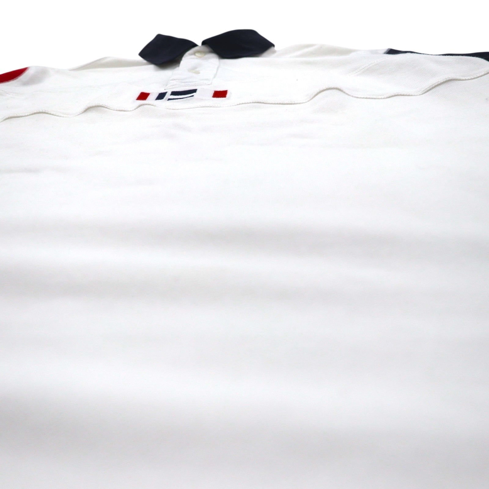 Polo TOMMY HILFIGER SAILING, taglia M, colore bianco, tricolore, cotone a due capi anni '40
