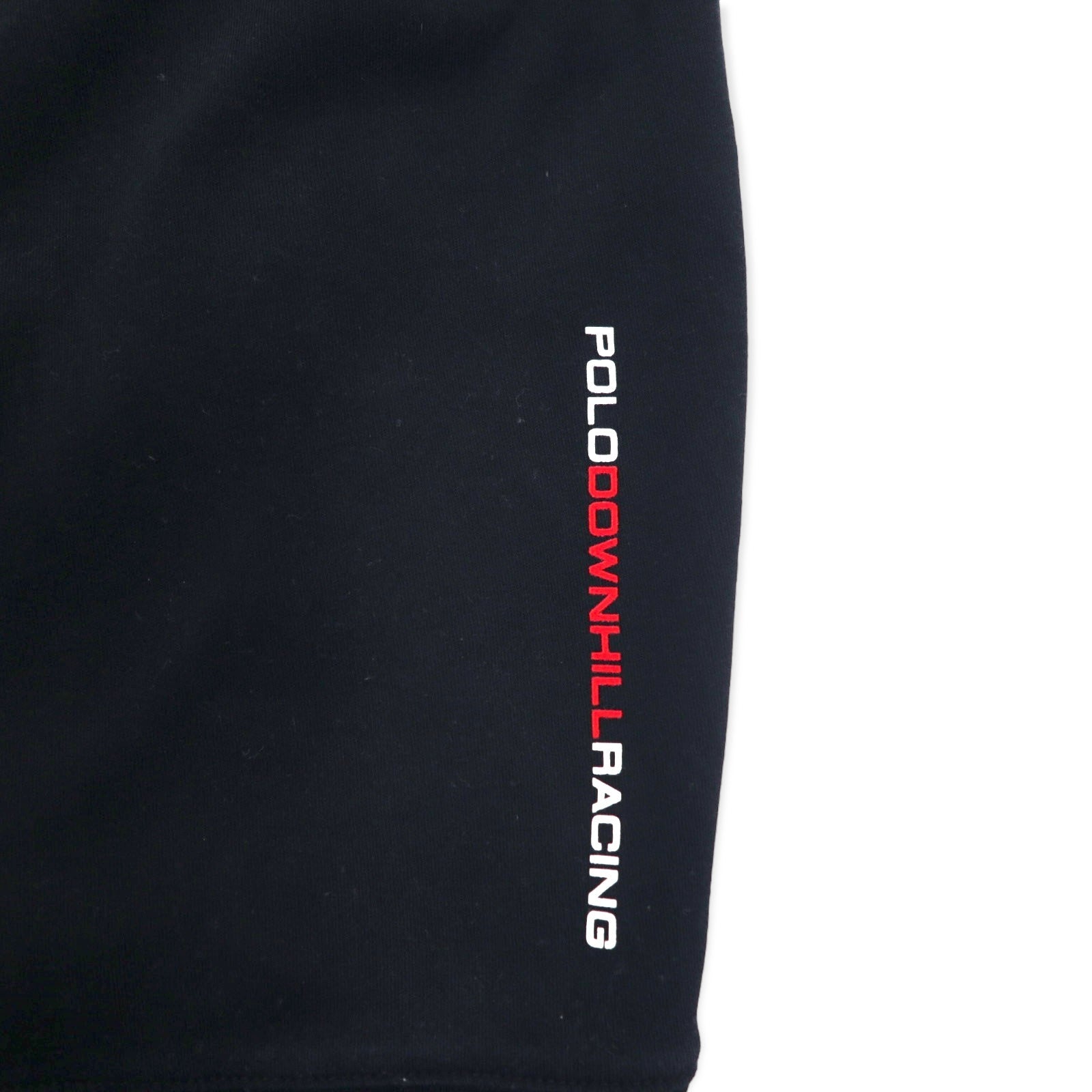 POLO RALPH LAUREN ハーフジップ スウェット XL ブラック コットン POLO DOWNHILL RACING SERIES