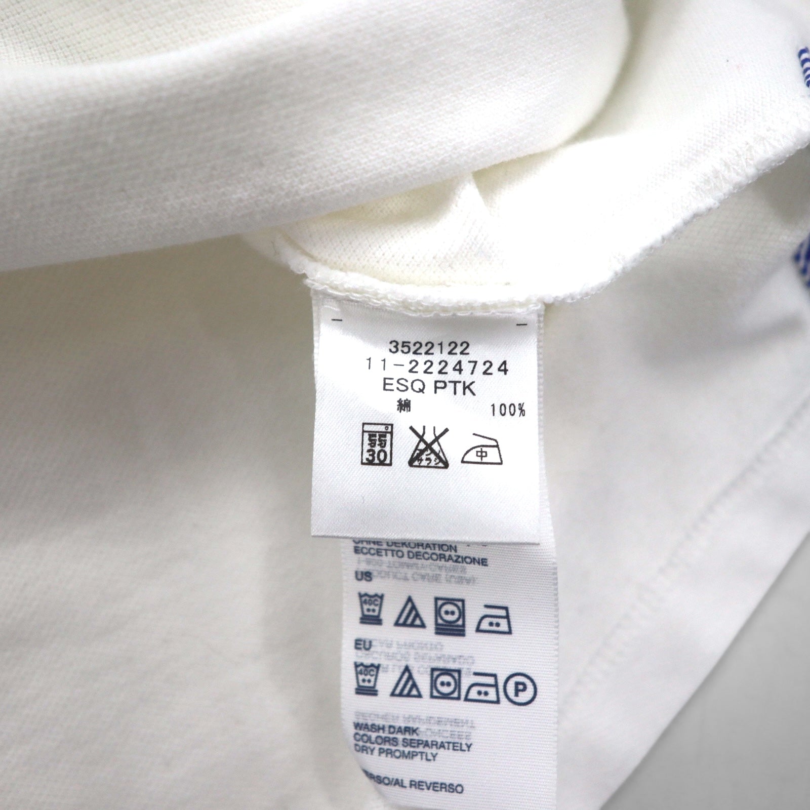 Polo TOMMY HILFIGER SAILING, taglia M, colore bianco, tricolore, cotone a due capi anni '40