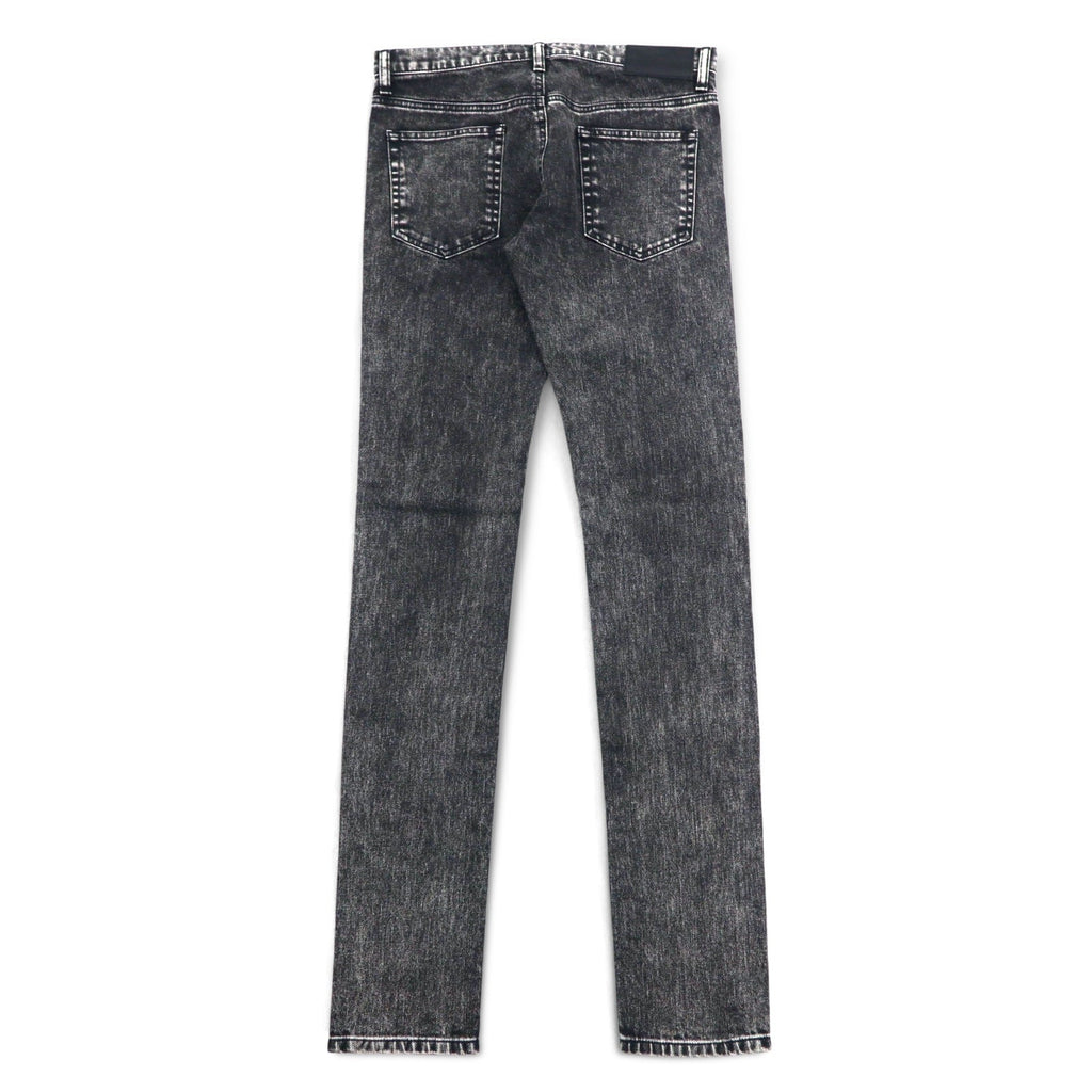 JOHN LAWRENCE SULLIVAN ケミカルウォッシュ スキニー デニムパンツ L ブラック グレー 2B011 14-48 日本製 未使用品