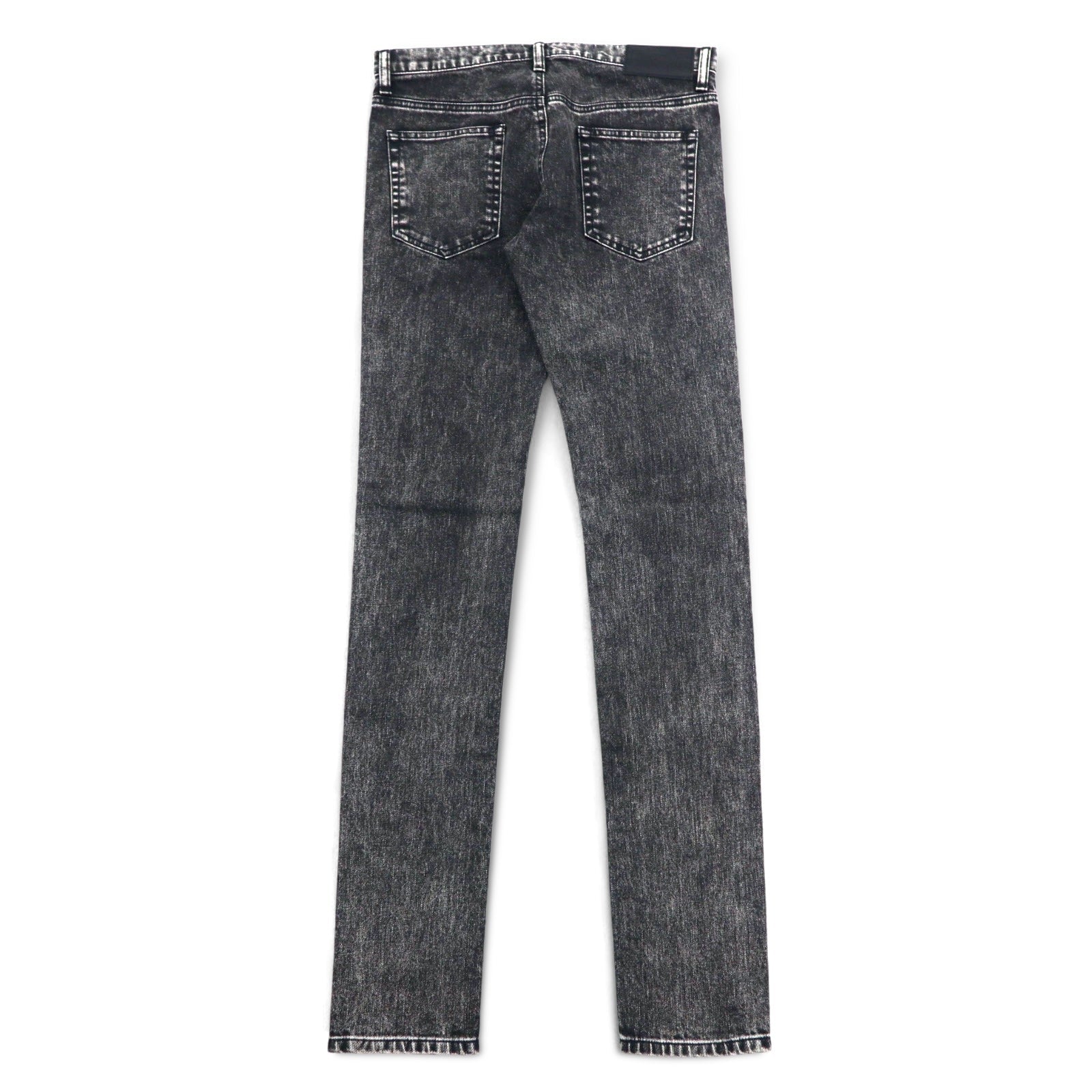 JOHN LAWRENCE SULLIVAN Jeans skinny lavaggio acido, taglia L, nero grigio, 2B011 14-48, made in Japan, nuovo con etichette