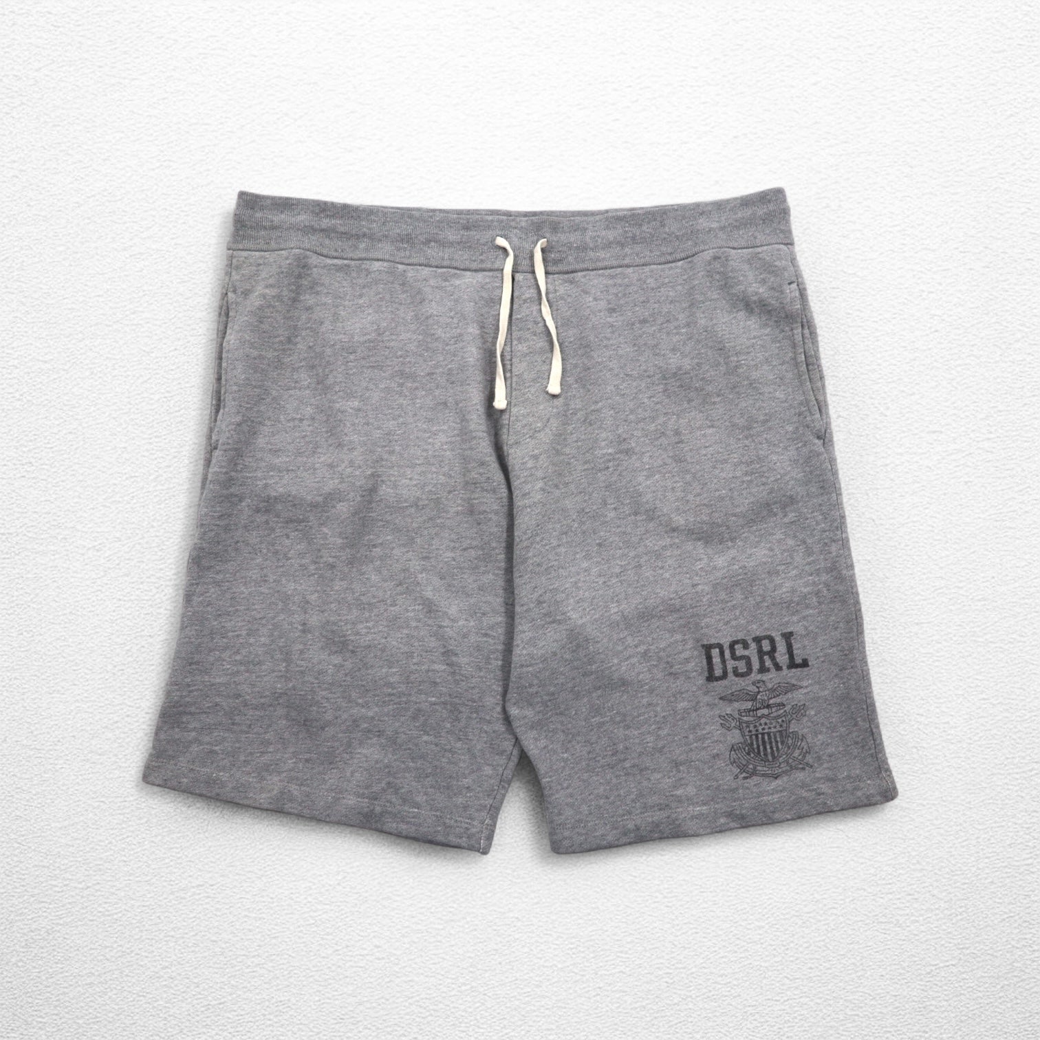 DENIM & SUPPLY RALPH LAUREN pantaloncini in felpa shorts L grigio stampa effetto "soaked in" DSRL