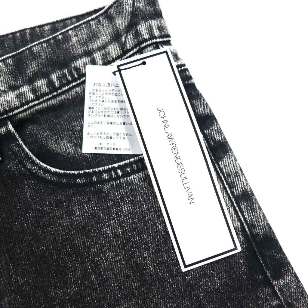 JOHN LAWRENCE SULLIVAN ケミカルウォッシュ スキニー デニムパンツ L ブラック グレー 2B011 14-48 日本製 未使用品