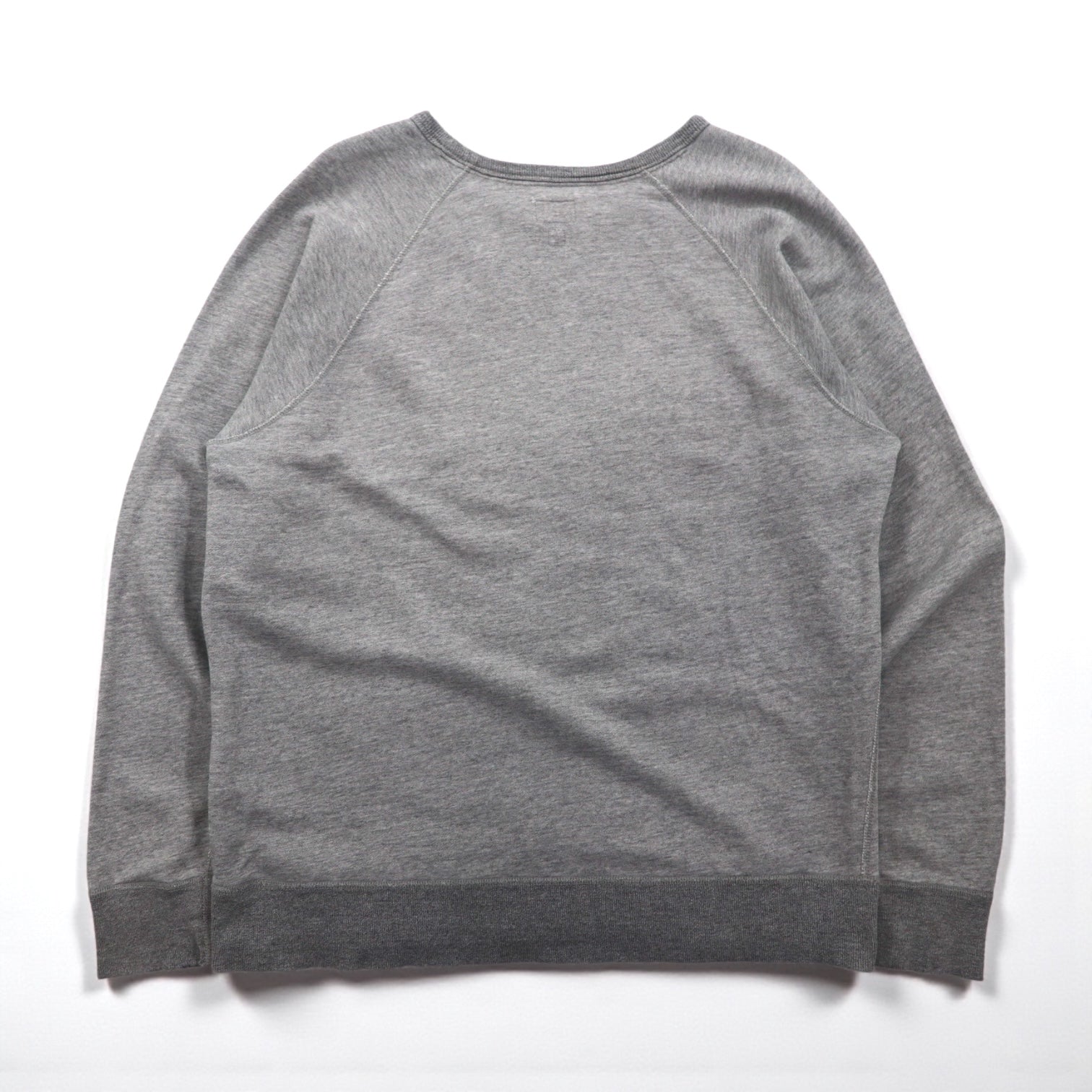 J.CREW 前V ヴィンテージ加工 ブランク スウェット トレーナー L グレー VINTAGE FLEECE クルーネック