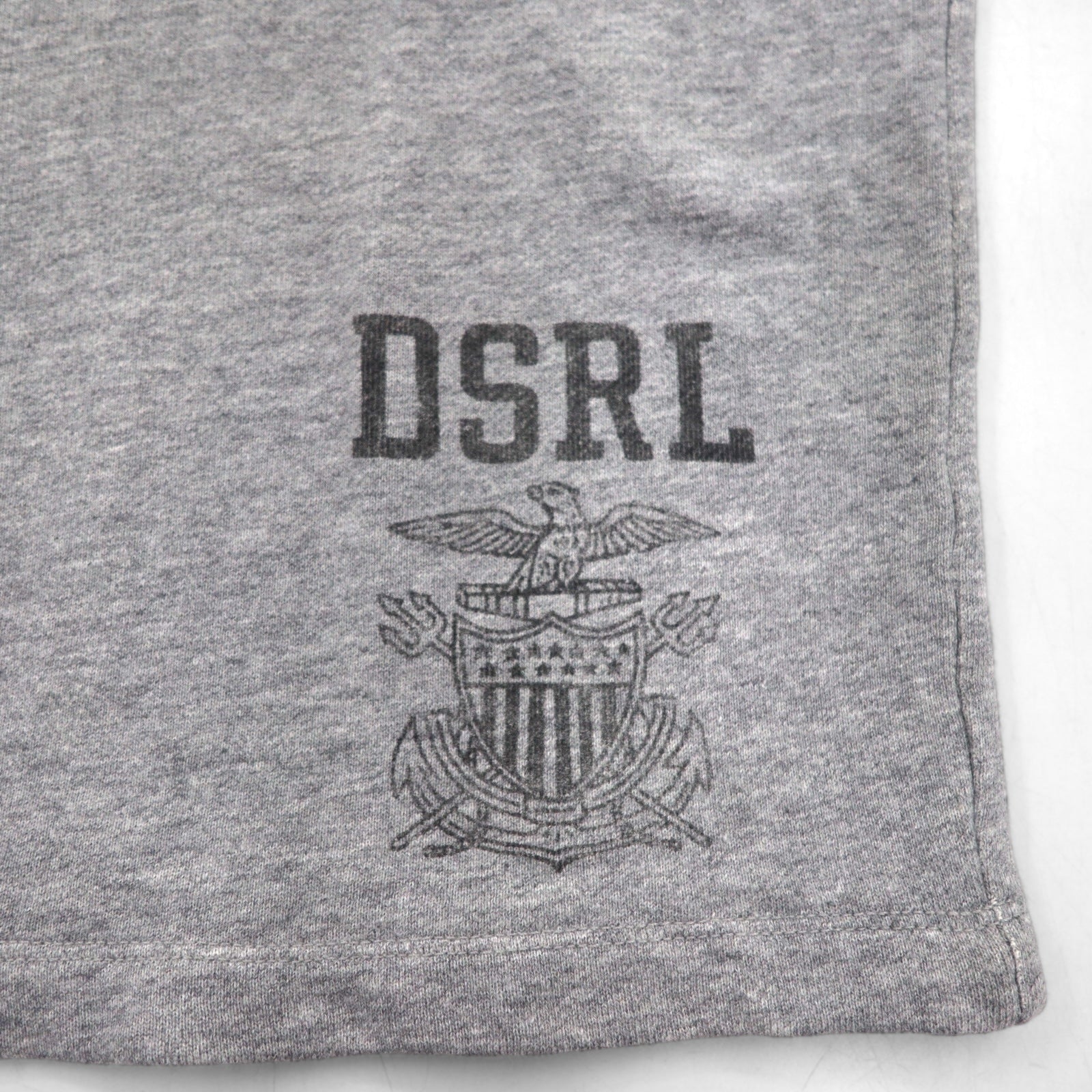 DENIM & SUPPLY RALPH LAUREN pantaloncini in felpa shorts L grigio stampa effetto "soaked in" DSRL