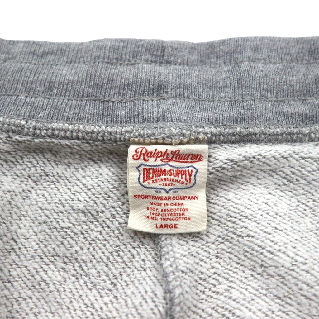 DENIM & SUPPLY RALPH LAUREN スウェット ショートパンツ ハーフパンツ L グレー 染み込みプリント DSRL