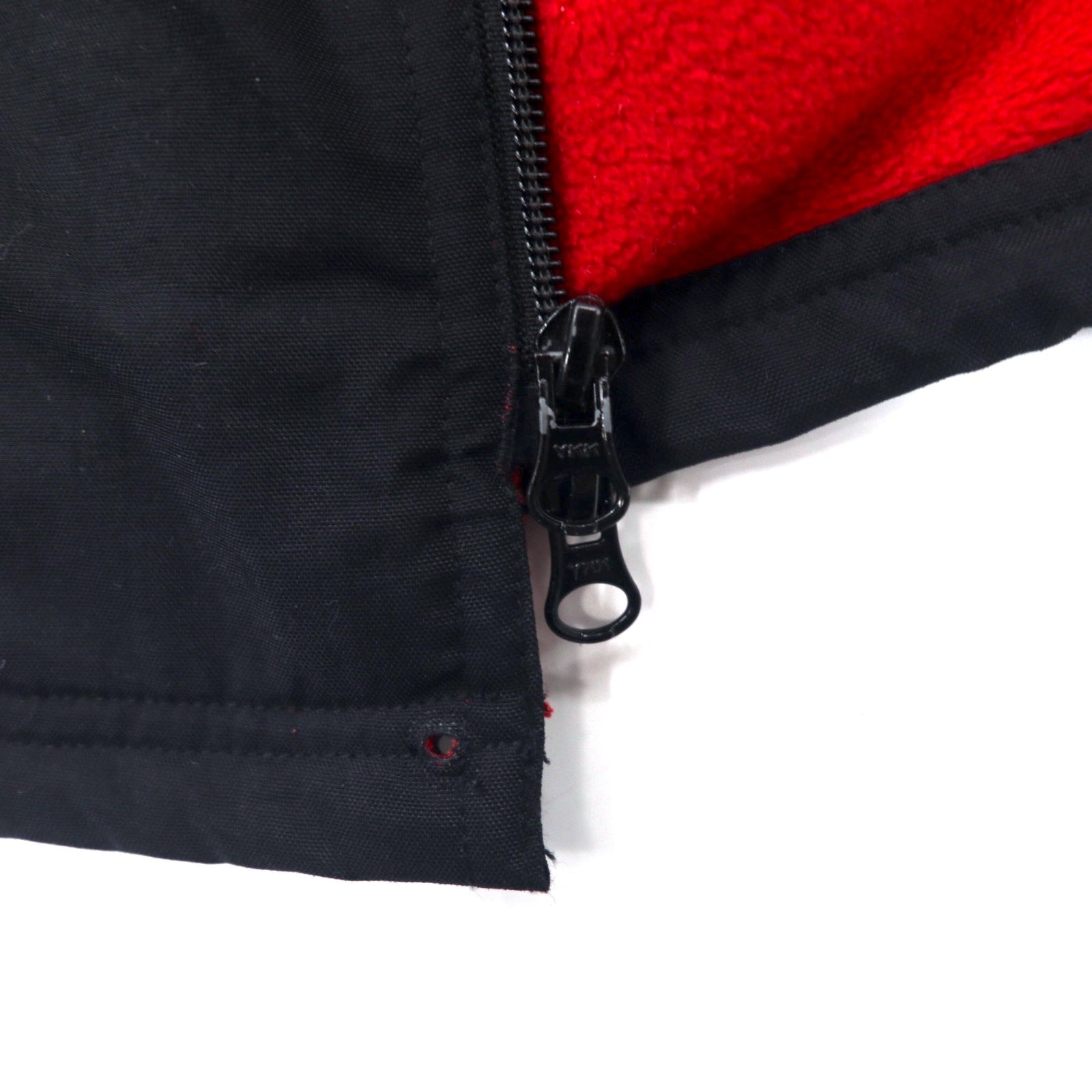 POLO SPORT RALPH LAUREN Giacca a vento anni '90 con cappuccio in nylon, taglia XL, nera, fodera in pile, logo stampato sul retro, coulisse