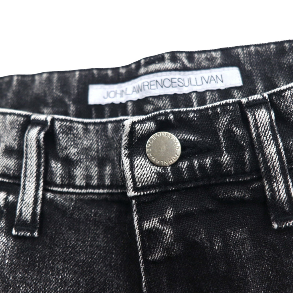 JOHN LAWRENCE SULLIVAN ケミカルウォッシュ スキニー デニムパンツ L ブラック グレー 2B011 14-48 日本製 未使用品