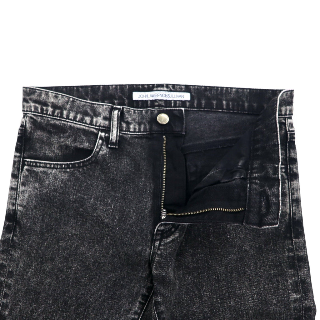 JOHN LAWRENCE SULLIVAN ケミカルウォッシュ スキニー デニムパンツ L ブラック グレー 2B011 14-48 日本製 未使用品