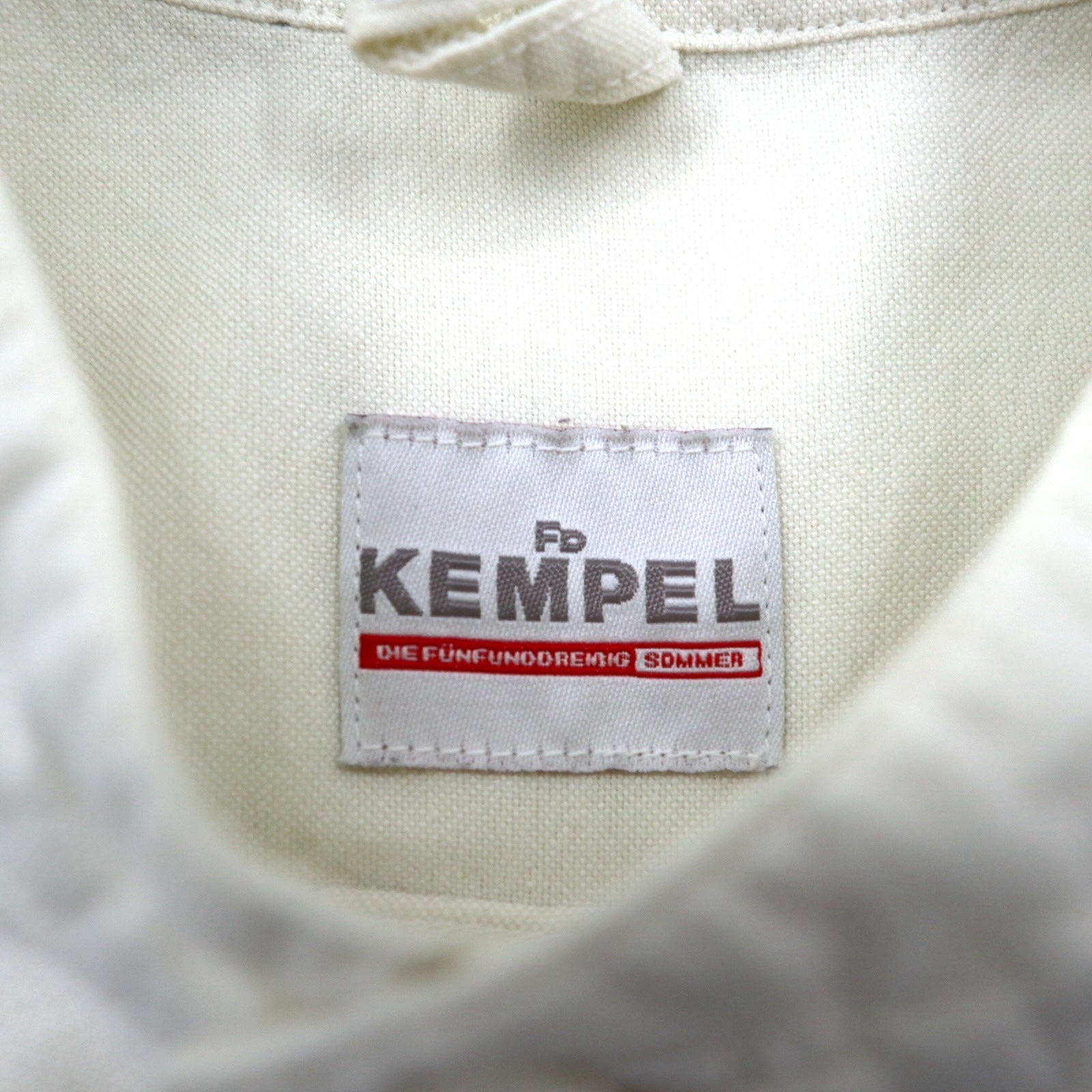 KEMPEL 日本製 スタンドカラー プルオーバーシャツ L バンドカラー 胸ポケット 019-492-52