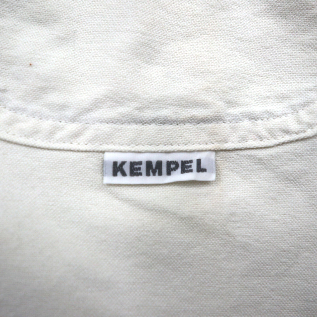 KEMPEL 日本製 スタンドカラー プルオーバーシャツ L バンドカラー 胸ポケット 019-492-52