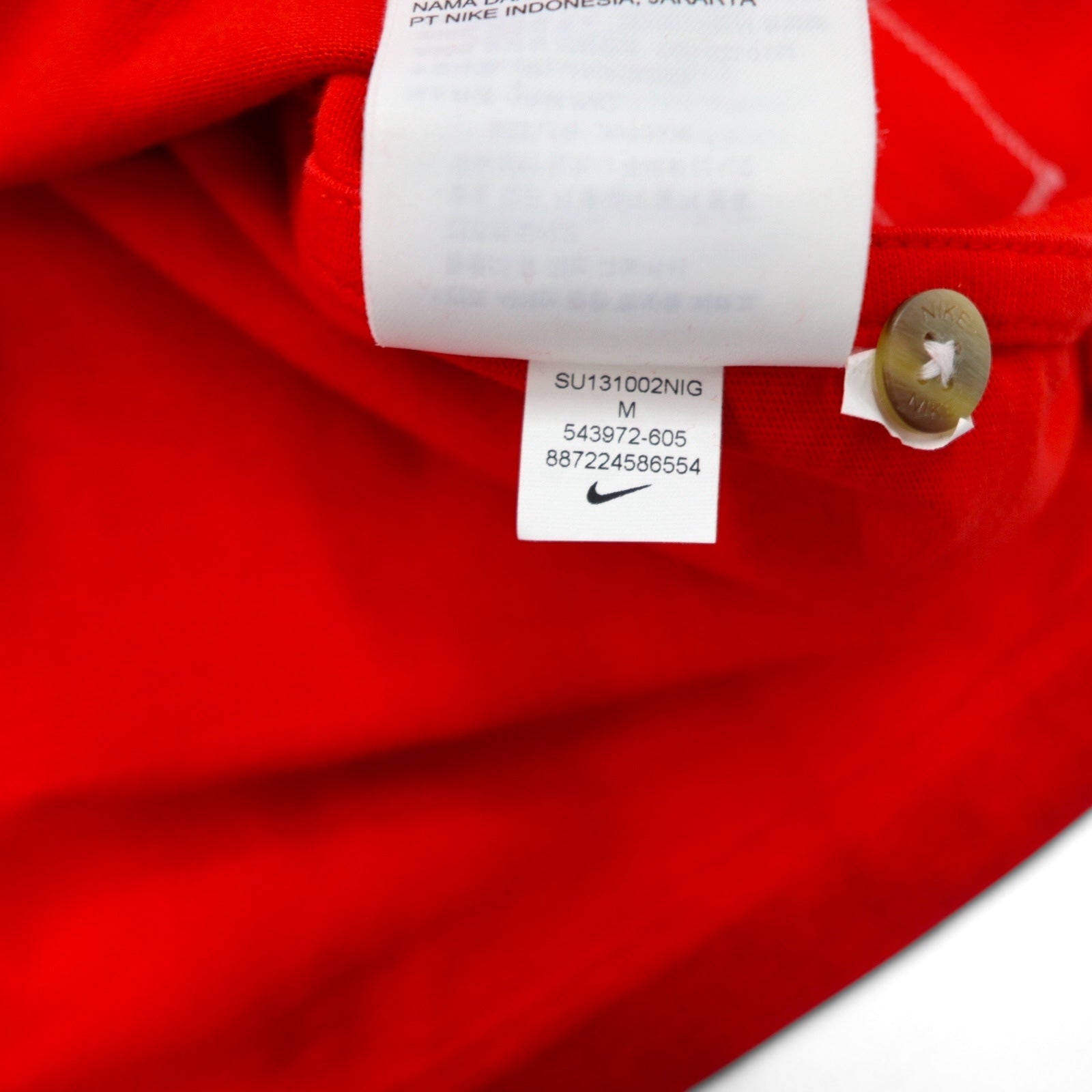 NIKE Polo a righe M rosso cotone Manchester United FC 543972-605 Articolo nuovo