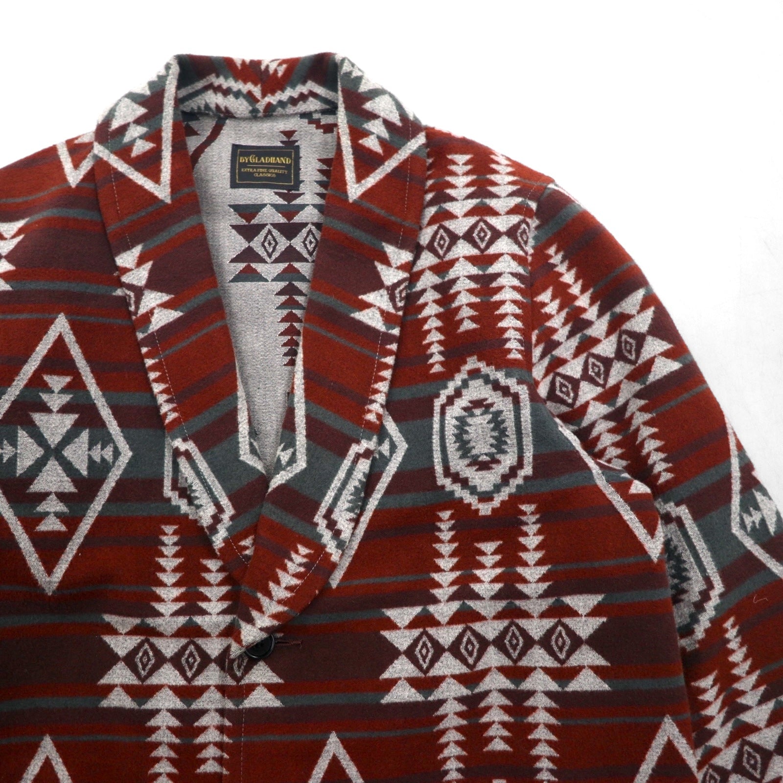 GLAD HAND 日本製 FONTIER JACKET ジャガード テーラードジャケット ブレザー S ネイティブ柄 BYGH-16-AW-10