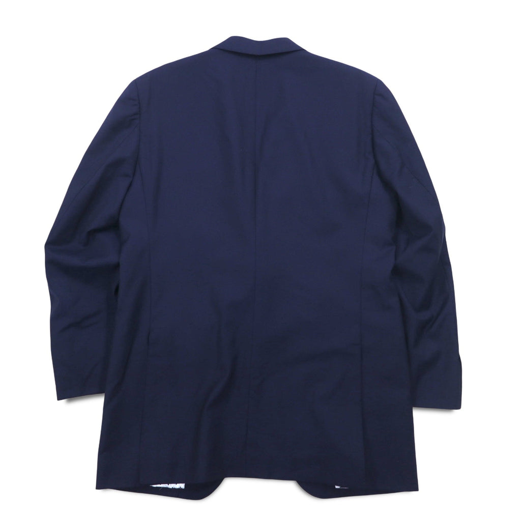 azabu tailor × loro Piana giacca sartoriale monopetto 2 bottoni S blu navy lana fodera a pois made in Japan